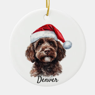 Custom Labradoodle Ceramic Tree Decoration