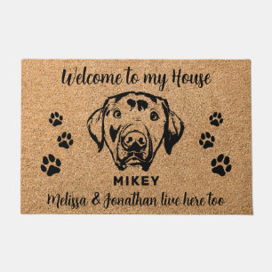 Custom Labrador Dog Personalized Drawing Doormat