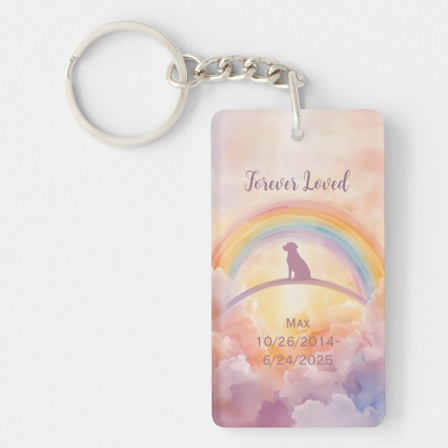 Custom Labrador Retriever Pet Loss Keychain (Front)