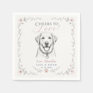 Custom Labrador Wedding Dog Printable animal flora Napkin