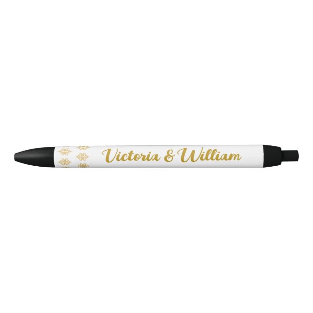 Custom Lace Wedding Favours Writing Pens (Front)