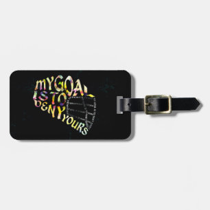 Custom Lacrosse Goalie Typographic Luggage Tag