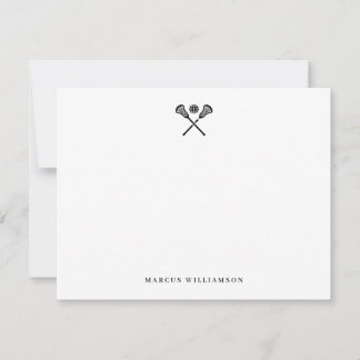 Custom Lacrosse Note Card 