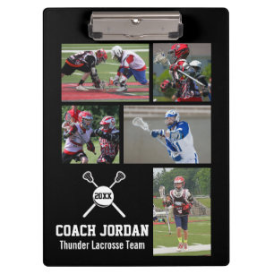 Custom Lacrosse Photo Collage Team Player Name Clipboard