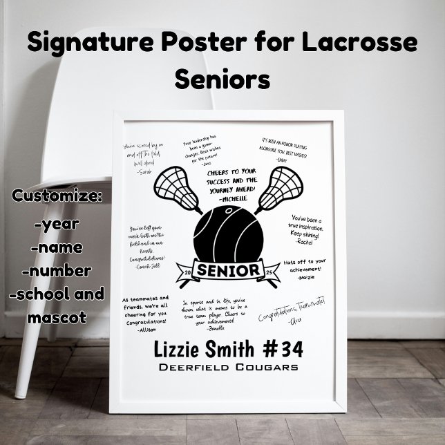 Custom Lacrosse Senior Night signature poster (Creator Uploaded)