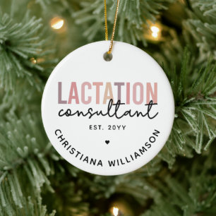 Custom Lactation Consultant Specialist IBCLC Ceramic Tree Decoration