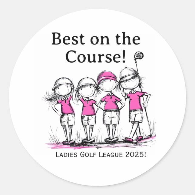 Custom Ladies Golf League Award Sticker (Front)