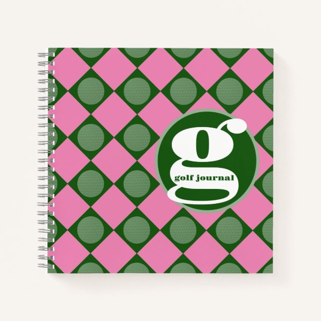 Custom Lady Golfer Member Notebook / Journal (Front)