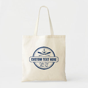 Custom Lake, Beach House & Boat Nautical Anchor Tote Bag