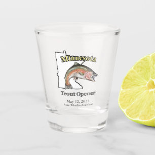 Custom Lake/Date Minnesota Trout Opener Shot Glass