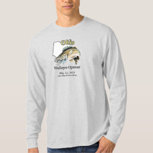 Custom Lake/Date Ohio Walleye Opener T-Shirt