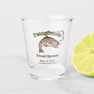 Custom Lake/Date Pennsylvania Trout Opener Shot Glass