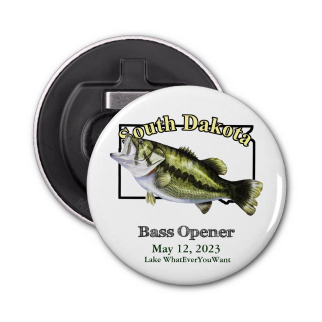 Custom Lake/Date South Dakota Bass Opener (Front)