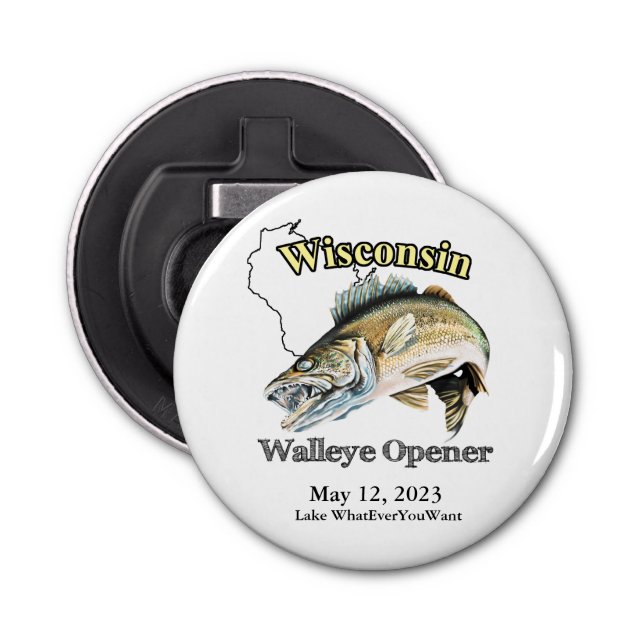 Custom Lake/Date Wisconsin Walleye Opener (Front)