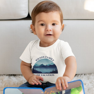 Custom Lake House Family Reunion Summer Vacation Baby Bodysuit