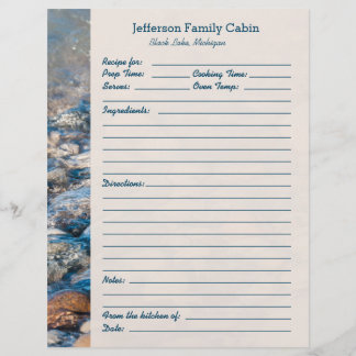 Custom Lake House Recipe Page