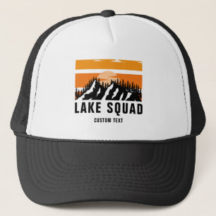 Custom Lake Squad Lake Life Boats Summer Vacation Trucker Hat