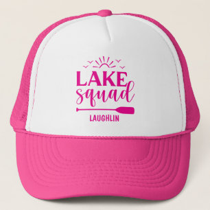 Custom Lake Squad Vibes Vacation Camping Camper Trucker Hat