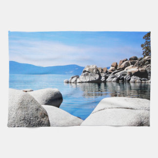 Custom Lake Tahoe Sand Harbour Photograph Tea Towel