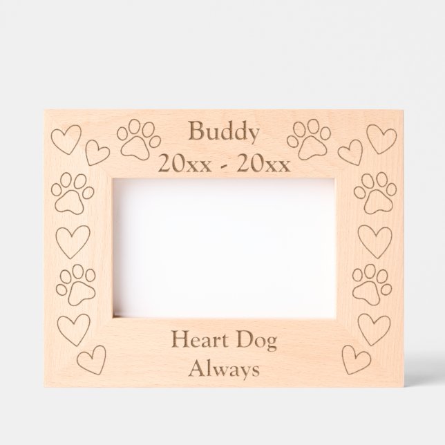 Custom Landscape Pet Memorial Laser Engraved Frame (Front)