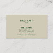 Custom Landscaping Lawn Care Business Cards (Back)