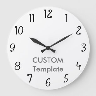 Custom Large 10.75" ROUND Wall Clock CIRCLES BOOK