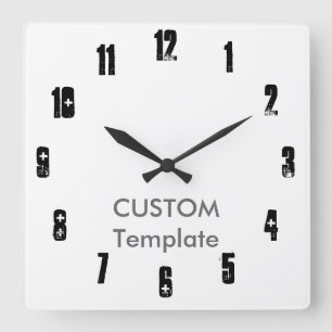 Custom Large 10.75" Square Wall Clock AMBULANCE S.