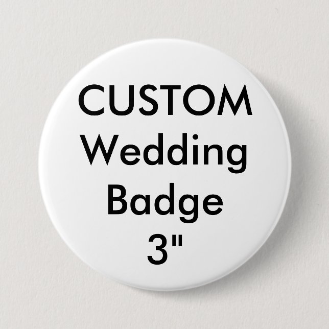 Custom Large 3" Round Badge Pin (Front)