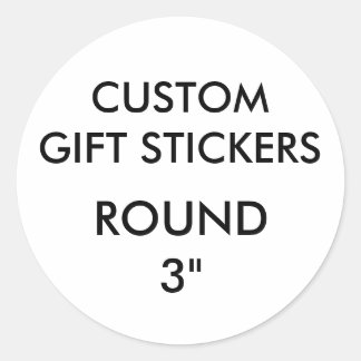 Custom LARGE 3" ROUND Gift Stickers Template