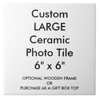 Custom Large Ceramic Photo Tile 6" x 6"