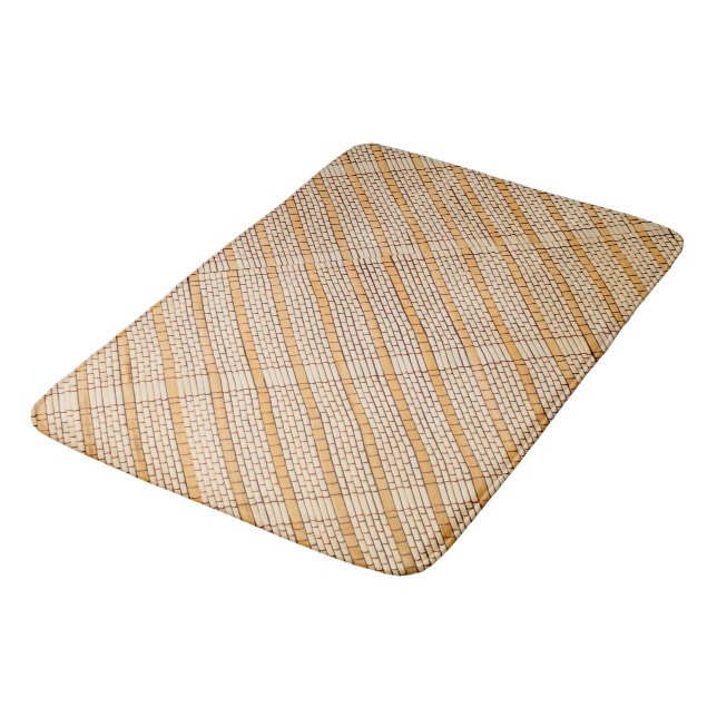 Custom Large Diagonal Bamboo Bath Mat (Angled)