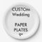 Custom Large Disposable Wedding Paper Plates 9"