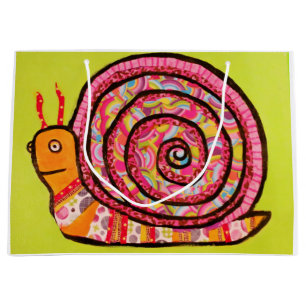 Custom Large Gift Bag with the Cute Snail