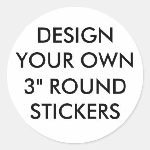 Custom Large Glossy 3" Round Stickers