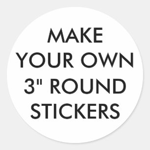Custom Large Glossy 3" Round Stickers