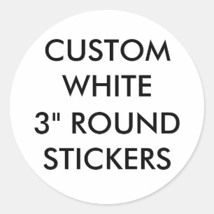 Custom Large Glossy 3" Round Stickers