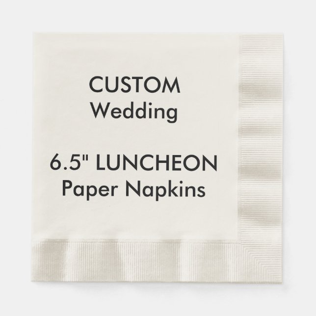 Custom Large LUNCHEON Disposable Paper Napkins (Front)