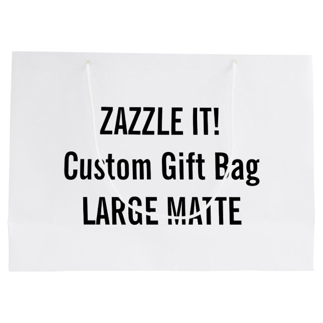 Custom LARGE MATTE Gift Bag Blank Template (Back)