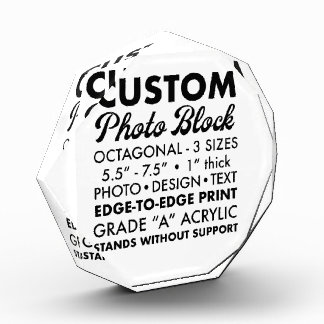 Custom Large Octagonal Photo Paperweight
