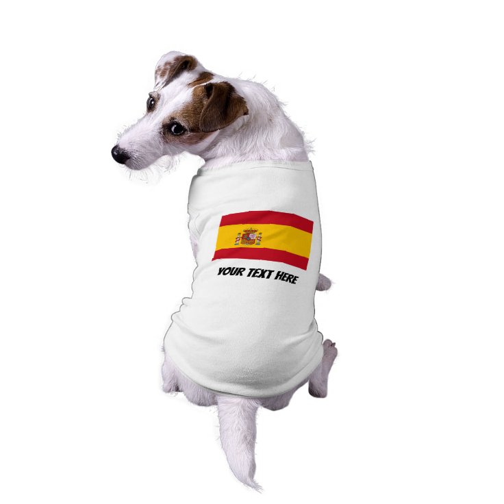 Custom large pet dog clothing with Spanish flag | Zazzle