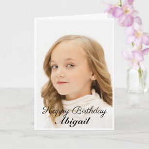 Custom Large Photo Birthday Card