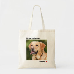 Custom Large Photo Personalised Dog Tote Bag