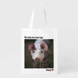 Custom Large Photo Personalised Pet Reusable Grocery Bag