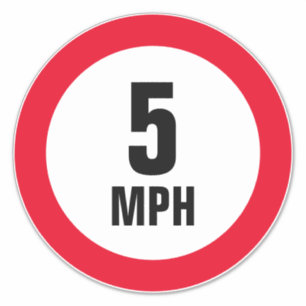 Custom large Speed Limit vinyl stickers with mph