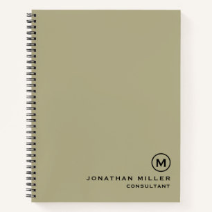 Custom Large Spiral Sage Hardcover 8.5" x 11" Notebook