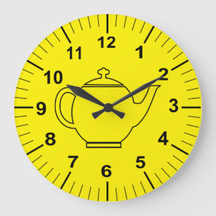 Custom Large Yellow Kitchen Wall Clock