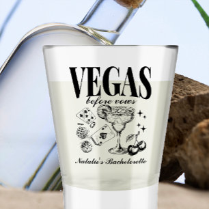 Custom Las Vegas Bachelorette Party Personalised Shot Glass