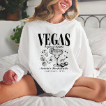 Custom Las Vegas Bachelorette Party Personalised Sweatshirt<br><div class="desc">Prepare for your Las Vegas bachelorette extravaganza with our Dusty Blue "Vegas Before Vows" Custom Las Vegas Bachelorette Party Personalised Crewneck Sweatshirt. This comfortable and stylish sweatshirt is tailored to ensure you look and feel great throughout your special weekend. Featuring a retro casino bach trip design intricately woven into the...</div>