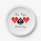 Custom Las Vegas casino theme wedding party plates
