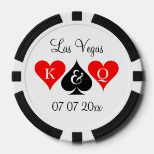 Custom Las Vegas wedding party favour poker chips